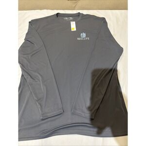 Reel Life Mens Fishing Long Sleeve Shirt GRAY XXL Polyester. NEW